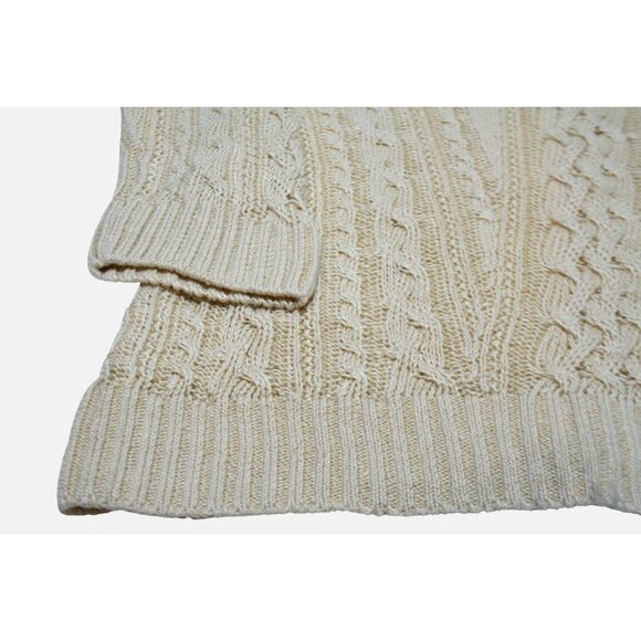 Ralph Lauren Womens XS 100% Linen Cable Knit Sweater Classic Heritage Coastal - Picture 4 of 7